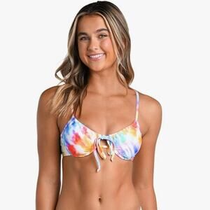 Hobie Women's Large Merrow Underwire Bra Swimsuit Top Ride or Dye Tie Dye NEW